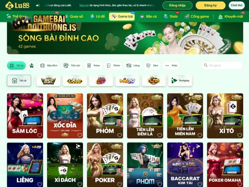 Đánh bài ăn tiền an toàn nhất trên LULU88