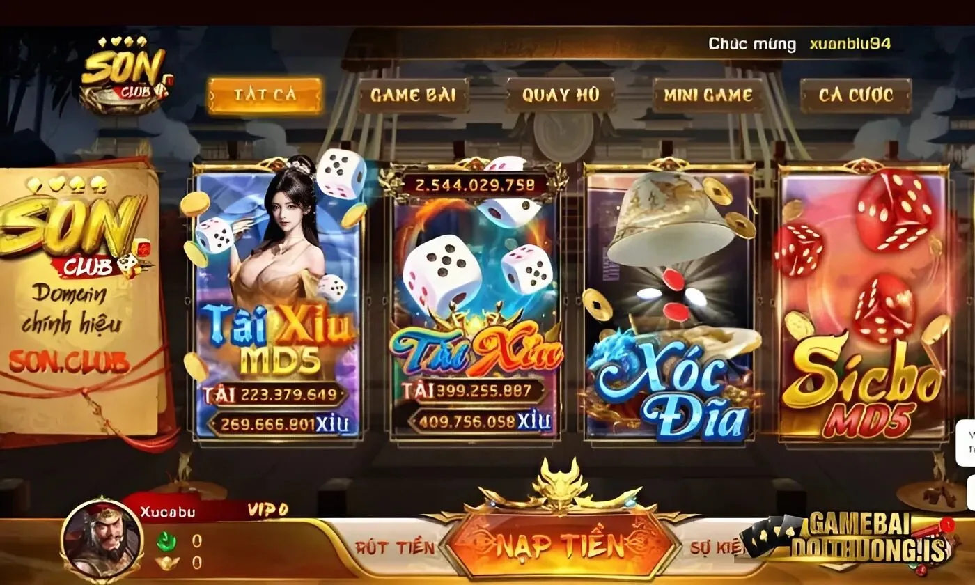 Sonclub được mệnh danh là "Thiên đường giải trí" với kho game đa dạng
