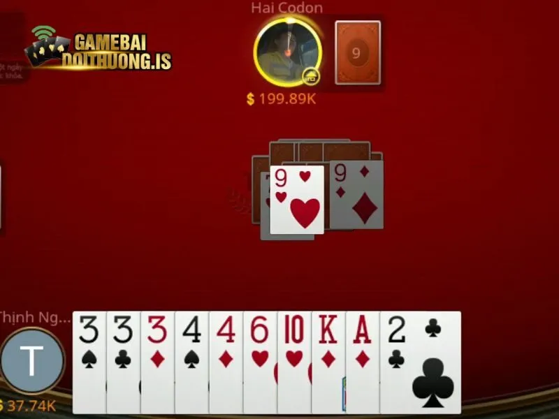 Giao diện bàn chơi Tiến lên miền Bắc VIN