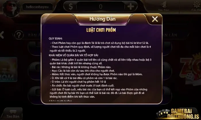 Luật chơi Phỏm cơ bản cho người mới nhập môn