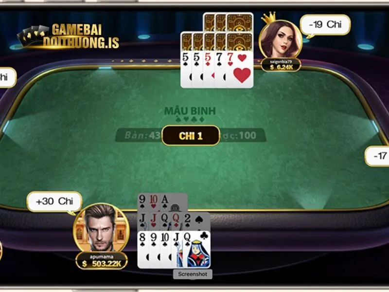 Xếp bài sai quy tắc khiến người chơi bị phạt